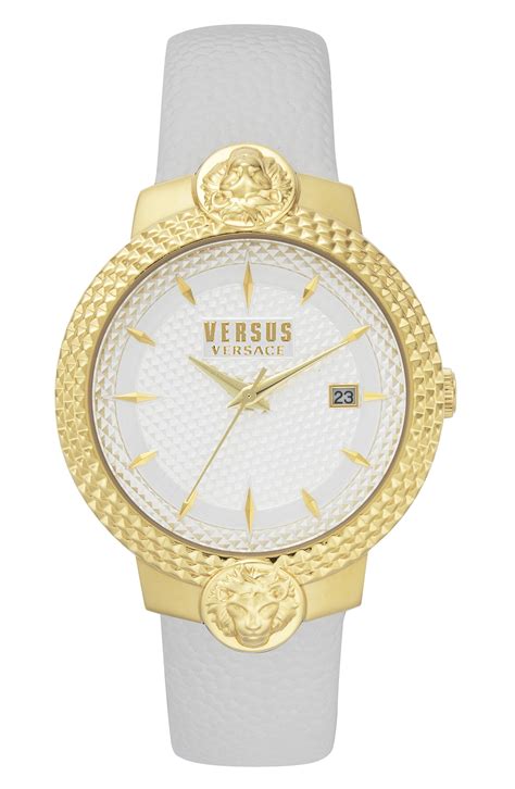 versus versace white strap city watch|versace vs crystal watch.